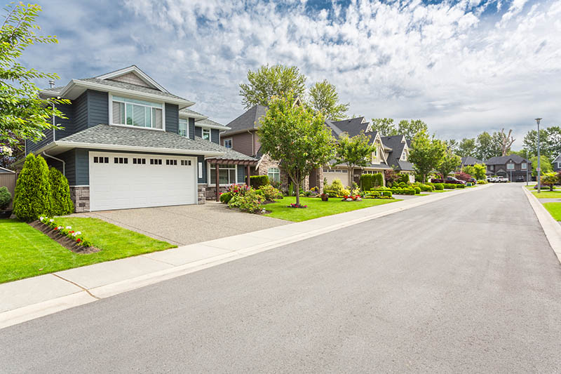 Houses in the suburbs